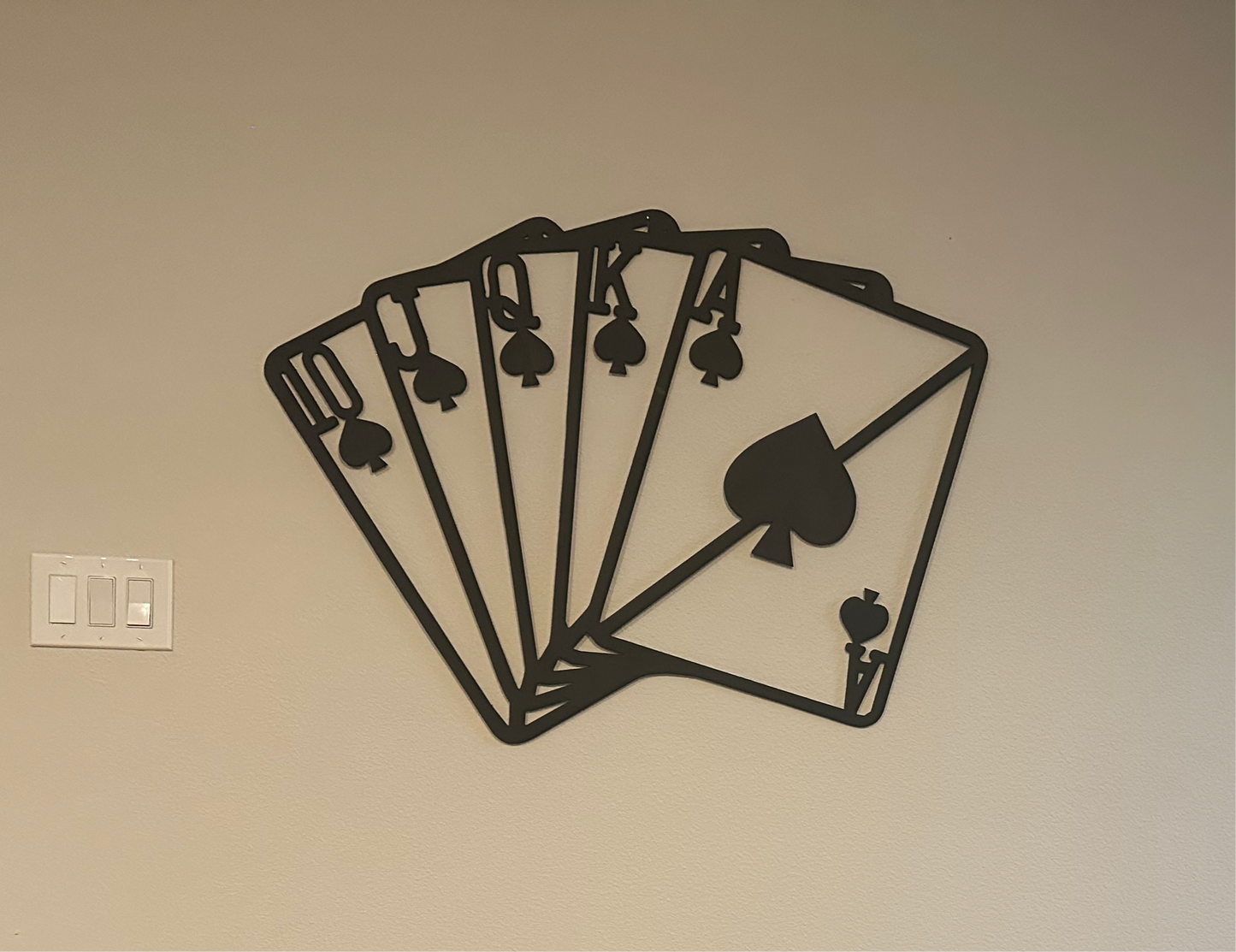 Playing card wall hanging