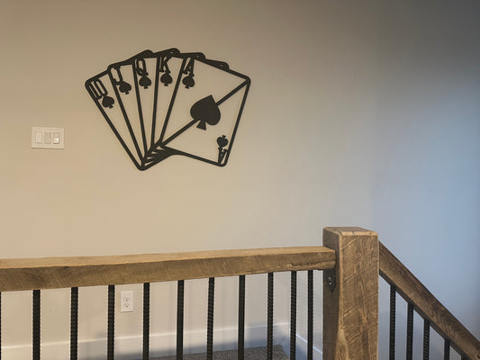 Playing card wall hanging