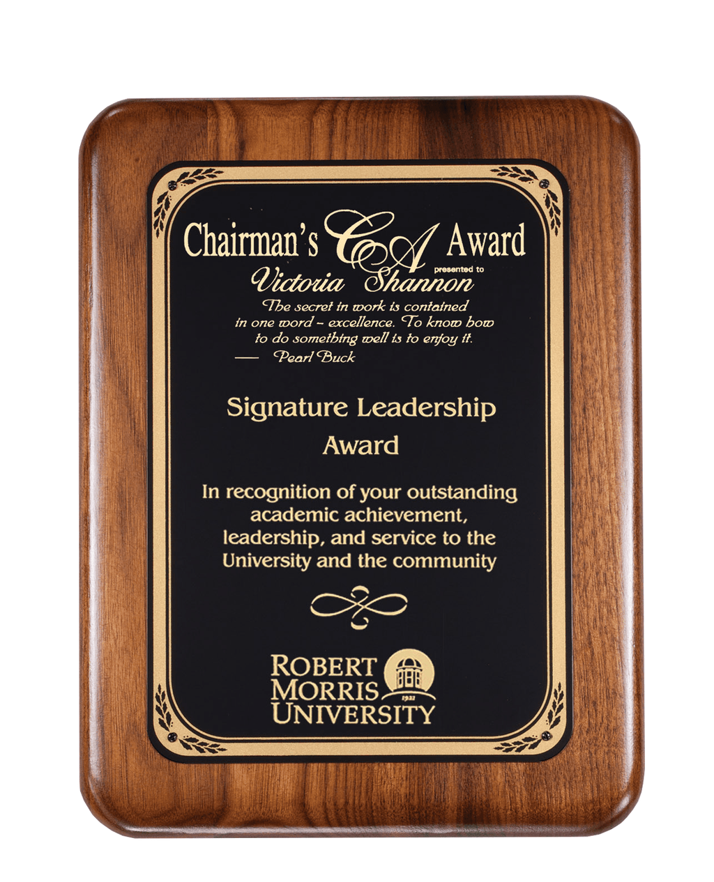 Custom up award plaque