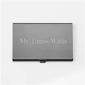 Black custom card case
